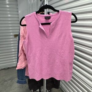 New York & Company | Vintage Sleeveless Sweater in Pink | size XL